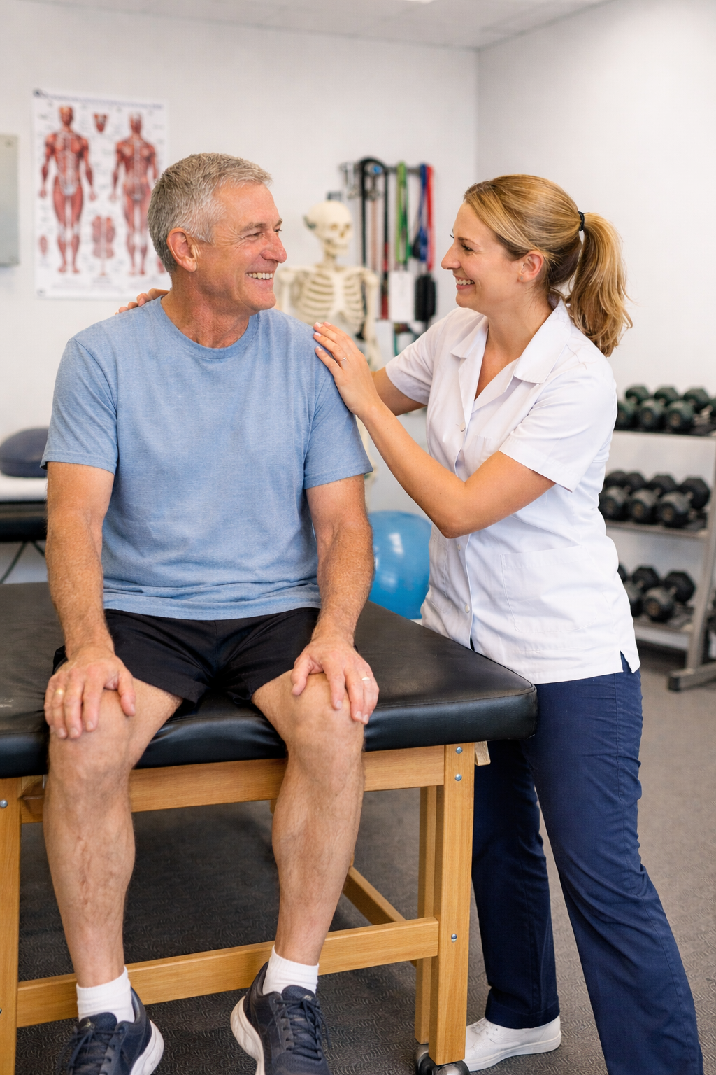 Caregiver with elderly patient